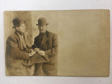 Two Men 1908 Vintage Photo Postcard picture