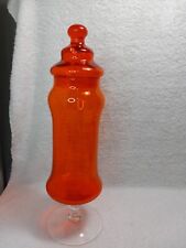 Vintage apothecary jar Orange Empoli 13+