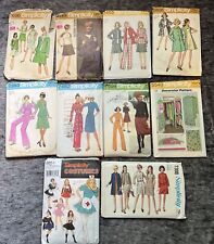 1970s Vintage LOT of 10 SIMPLICITY Sewing Patterns Dress Coat Costume Sz 14/16 picture