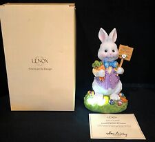 LENOX LIGHTED EASTER BUNNY FIGURINE AMERICAN BY DESIGN WITH BOX RARE picture