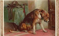 Vintage Postcard 1910's Suspense Sir Edwin Henry Landseer Old Dog Waiting Art picture