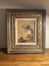 Antique Photo Print VICTORIAN MOTHER BREASTFEEDING BABY Vintage Frame 16x18” picture