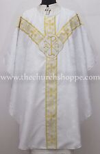 WHITE clergy gothic vestment  and stole set,Gothic chasuble,casula,casel picture