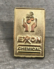 Exxon Chemical Gold Tone Lapel Hat Jacket Vest Shirt Advertising Collectible Pin picture