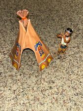 Ceramic Teepee With Indian Figurine picture