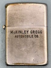 Vintage 1937-1950 McKinley Gregg Automobile Advertising Chrome Zippo Lighter picture