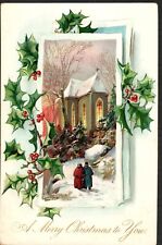 Postcard Raphael Tuck A Merry Christmas to You c1908 Holly Post Cards picture