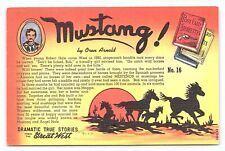 c1930s Mustang By Oren Arnold Dramatic True Story From Great West Postcard B27 picture