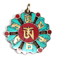 Tibetan om mantra pendent made in Nepal picture