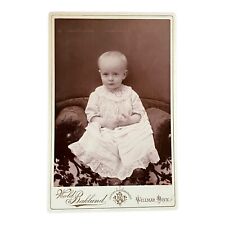 Antique Toddler Child of the Victorian Era Cabinet Photo Big Cute Forehead picture