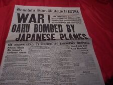 Honolulu Star-Bulletin Newspaper Attacked Pearl Harbor December 7, 1941 picture