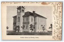 1908 Public School Building Exterior At Everly Iowa IA Posted Vintage Postcard picture