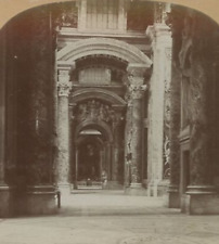 c1890 ST. PETER'S CATHEDRAL CORRIDOR ROME ITALY EARLY KEYSTONE STEREOVIEW 21-47 picture