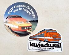  TGV SNCF lot 2 antique sticker sticker TRAIN 1981 the life of the rail vintage picture