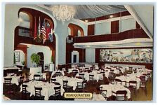 c1950's Headquarters Restaurant Dining Room Interior View New York NY Postcard picture
