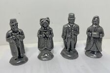 Vintage Unsigned Pewter Christmas Carolers 3