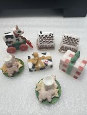 Vintage Mary's Moo Moos Christmas Figures Enesco 1995 Lot of 7  picture
