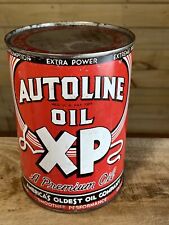 Autoline Oil XP 1 Qt Empty Metal Motor Oil Can picture