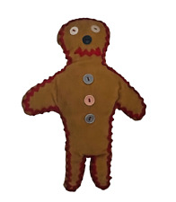 Vintage Christmas Gingerbread Man Plush Corduroy Fabric Craft 11