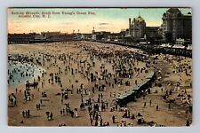 Atlantic City NJ-New Jersey, Young's Ocean Pier Beach, c1911  Vintage Postcard picture