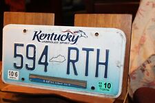 2010 License Plate Kentucky Harlan County 594 RTH picture