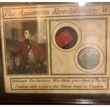 3 authentic Revolutionary War framed relics & Document 1782  With Free Items...  picture