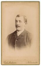 CIRCA 1870'S CDV Handsome Man With Mustache in Suit Andersen Neumunster Germany picture