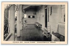 c1940's Colonial Bar Michie Tavern Exterior Charlottesville Virginia VA Postcard picture