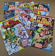 Ms Marvel Lot Of 5 Bronze Age #1, #2, #8, #12, #21 Marvel Comics Vintage picture