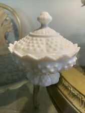 Vintage Fenton Candy Dish with Lid Hobnail Design picture
