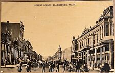 Ellensburg Washington Main Street Antique Postcard c1910 picture