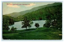 1912 Mill Pond and Golf Links Windsor Vermont VT RPO TR39 Postcard picture