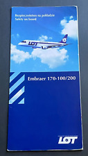 LOT Polish Airlines Embraer 170-100/200 Safety Card - (V2) picture