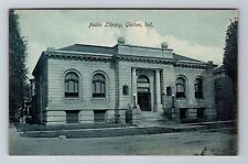 Goshen IN-Indiana, Public Library Building, Antique Vintage Souvenir Postcard picture