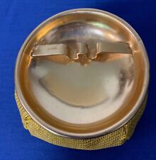 Vintage Mid-Century Sandbag Ashtray. Gold color with fabric. picture