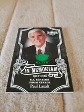 Decision 2020 Paul Laxalt In Memoriam Elite Green Foil Serial #6/10 Card #E4 picture