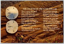 The Legend Of The Sand Dollar Poem Two White Sand Dollars Sand Postcard picture