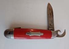 VINTAGE  KAMP-KING STAINLESS 3-BLADE POCKET KNIFE - SCREW DRIVER BLADE BROKE OFF picture