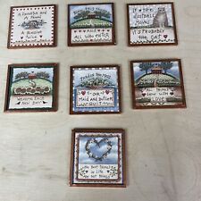 Lot of 7 Different Vintage Linda Grayson Magnets Friend Cat Home Blessing picture
