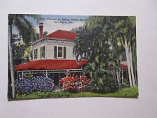 postcard Thomas Edison's House Fort Myers Florida linen FL picture
