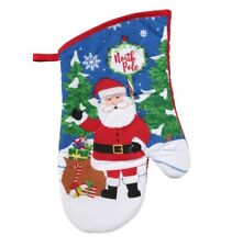Santa Claus Christmas Kitchen Oven Mitt Hot Pad Holiday Baking Home Decor picture