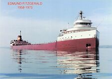 SS Edmund Fitzgerald Ship Steamer 1975 Disaster Shipwreck Storm 6x4 Postcard E11 picture