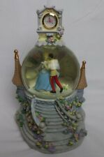 Disney Cinderella SO THIS IS LOVE Musical Light Up Clock Snow Globe Spins Rare picture