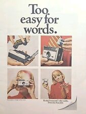 Kodak 104 Instamatic Camera Flash Color Film Outfits Vintage Print Ad 1968 picture