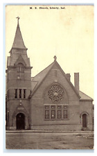 c1910s LIBERTY, IN Postcard-  M E CHURCH IND picture