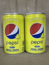 TWO New Unopened 2023 mini cans of PEEPS PEPSI Soda Limited Edition Marshmallow picture