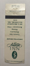 1950s 60s the admiral fell inn restaurant and pub Baltimore matchbook cover￼ picture