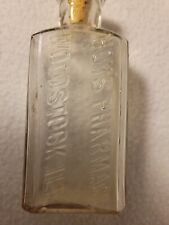 Vintage Medicine Bottle HOY'S PHARMACY Woodstock ILL.  Embossed Graphics picture