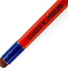 c1940s Harry E. Phelps Custom Name Engraved Pencil Cardboard Blue Ferrule G31 picture