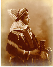 J. Geiser, Algeria, Young Woman in the Pitcher Vintage Print. Silver Print  picture